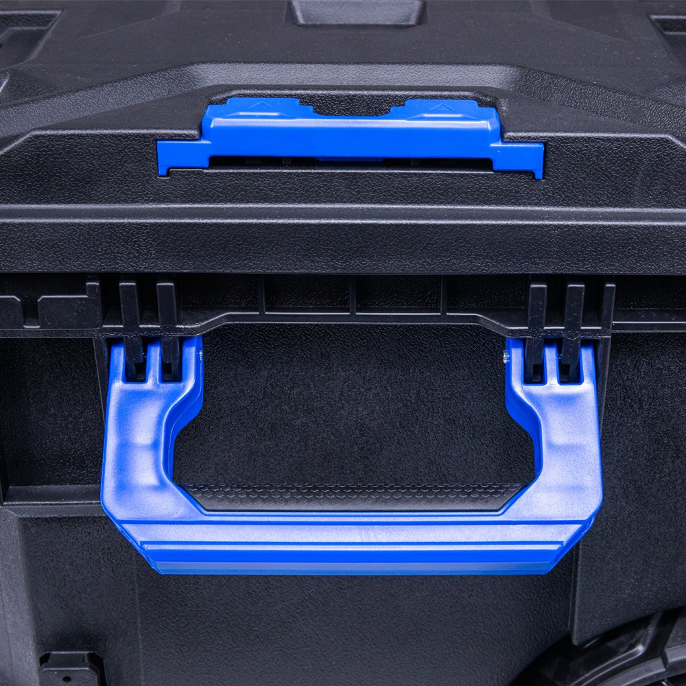 Kobalt CASESTACK 21.5-in W x 26.7-in H x 17.2-in D Black Plastic Rolling Tool Box [FBM-100]