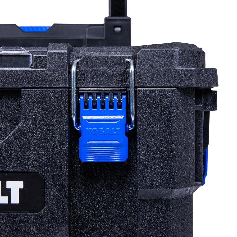 Kobalt CASESTACK 21.5-in W x 26.7-in H x 17.2-in D Black Plastic Rolling Tool Box [FBM-100]