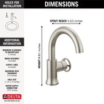 Delta Trinsic Single Handle Bathroom Faucet in Stainless Steel