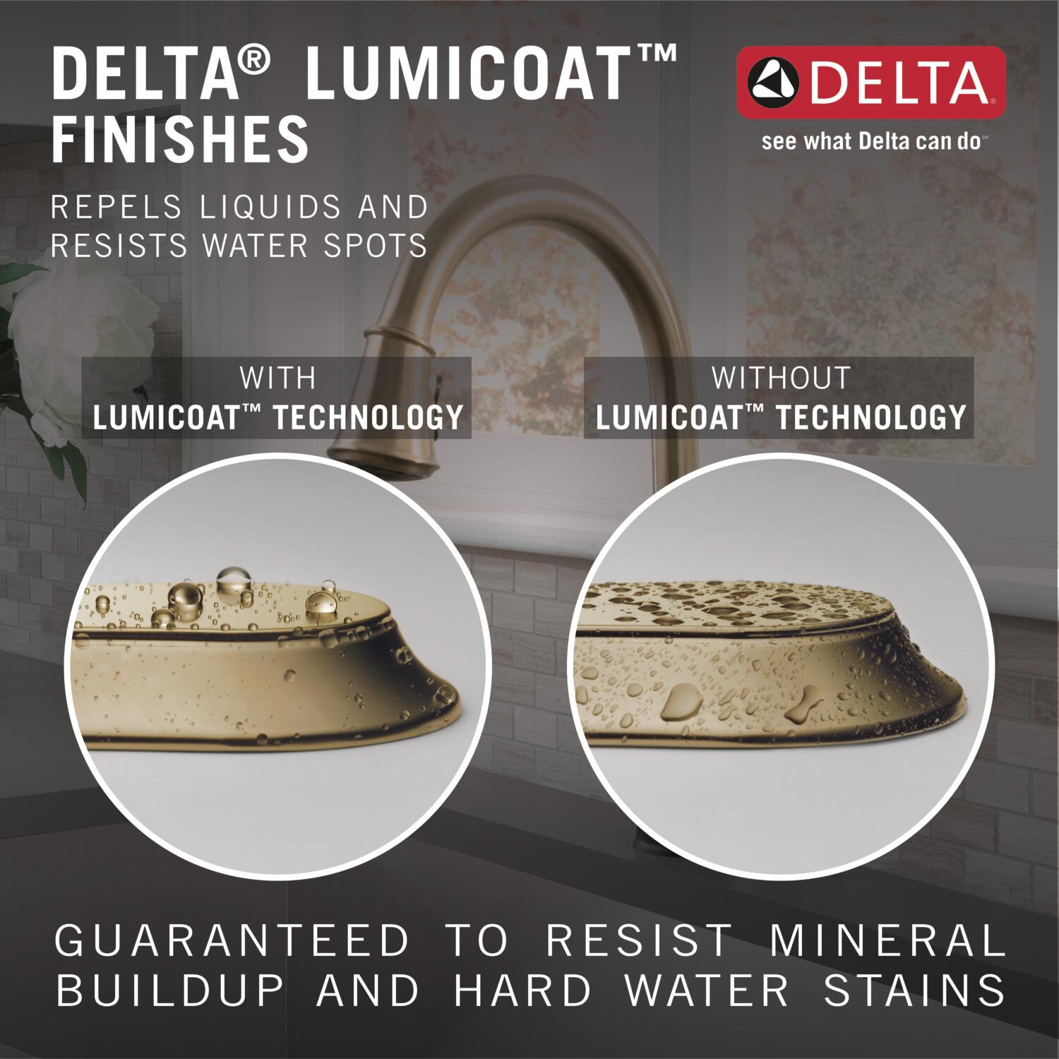 Delta Emmeline Single Handle Pull-Down Kitchen Faucet in Lumicoat Champagne Bronze, 9182-CZ-PR-DST, MRSP: $928, FINAL PRICE: $ + TAX