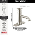 Delta Trinsic Single Handle Bathroom Faucet in Stainless Steel