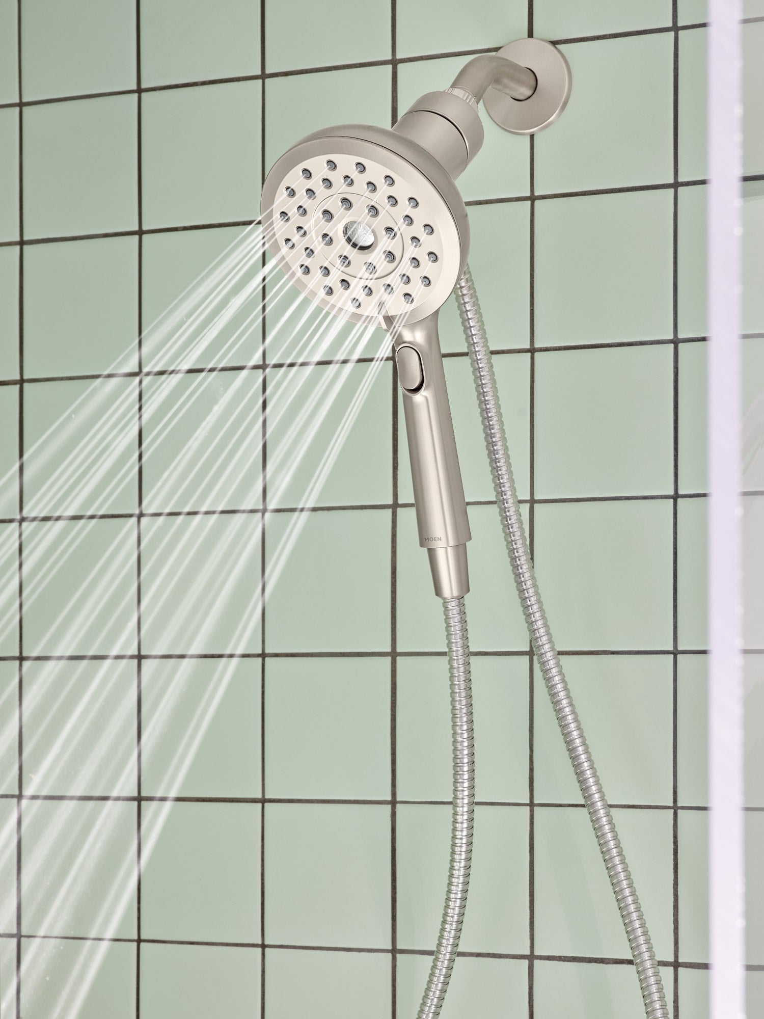 Moen Verso 8.0 -Spray Spot Resist Brushed Nickel Handheld Shower Head 1.75 GPM, RETAIL: $64.98, FINAL PRICE: $39.99 + TAX