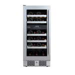 Avallon 15-in W 23 -Bottles Stainless Steel Dual Zone Cooling Built-in/Freestanding Indoor Wine Cooler, AWC152DZLH *JR2508, Retail: $1,479.00, FINAL PRICE: $799.99 + TAX