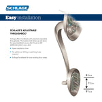 Schlage Century Satin Nickel Exterior Entry Door Handleset