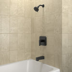 Alpine Reserve Dunmore Matte Black 1-handle Multi-function 3.752-in Round Bathtub and shower Faucet ( Valve Included )