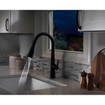 Alpine Reserve Bryton Matte Black Single Handle Deck-mount Pull-down Kitchen Faucet with Sprayer (Includes Deck Plate), 21-K131HMB-AR #1058527 *JR2510, Retail: $129.00, FINAL PRICE: $69.99 + TAX