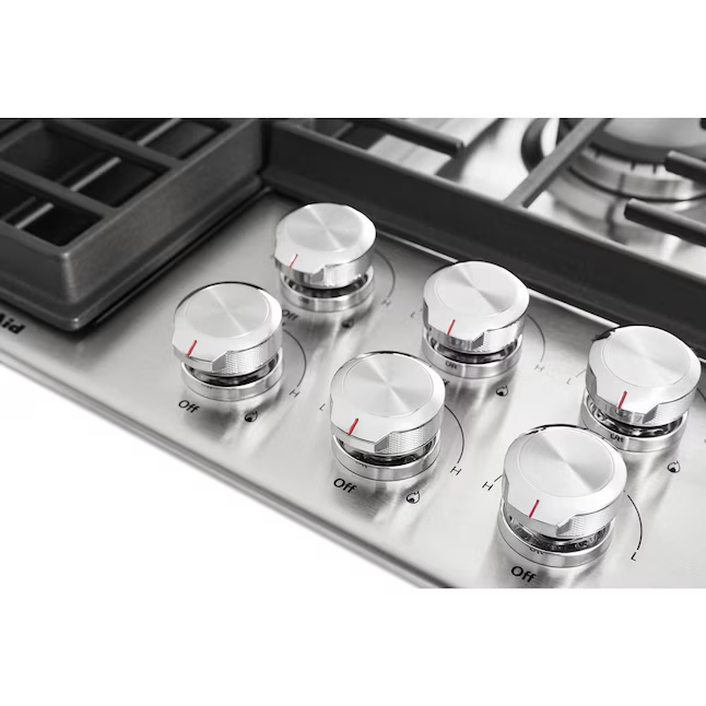 KitchenAid 36-in 5 burners Stainless Steel Gas Cooktop with Downdraft Exhaust, KCGD506GSS/05 *HD2507, Retail: $2,599.00, FINAL PRICE: $1,699.99 + TAX