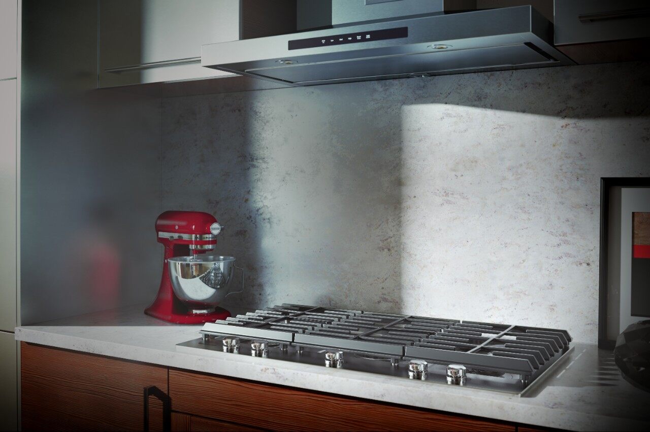 KitchenAid 36-in 5 burners Stainless steel Gas Cooktop (Griddle Included)