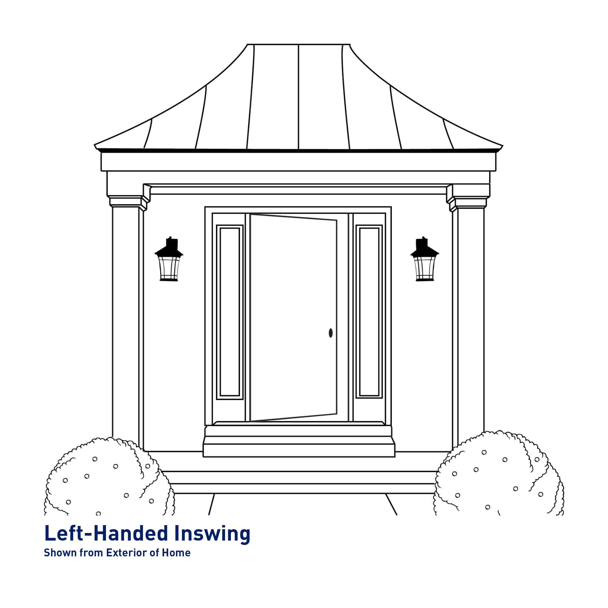 RELIABILT 36-in x 80-in x 4-9/16-in Steel Left-hand inswing Prehung Residential Insulating core Front Door