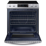 Samsung Rapid Heat Induction 30-in 4 Elements 6.3-cu ft Self-cleaning and Steam Cleaning Slide-in Single Induction Range (Fingerprint Resistant Stainless Steel)