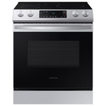 Samsung Rapid Heat Induction 30-in 4 Elements 6.3-cu ft Self-cleaning and Steam Cleaning Slide-in Single Induction Range (Fingerprint Resistant Stainless Steel)