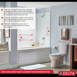 Delta 12-Inch Traditional Decorative ADA Grab Bar in Stainless Steel, 41612-SS, MRSP: $207, FINAL PRICE: $ + TAX