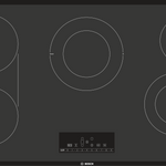 Bosch 800 Series 36-in 5 burners Smooth surface Black Electric Cooktop with Bridge Element