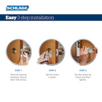 Schlage Accent Satin Nickel Exterior Single-Cylinder Deadbolt and Keyed Entry Door Handle Combo Pack, FB50N V ACC 619 *HD2509, Retail: $83.48, FINAL PRICE: $49.99 + TAX