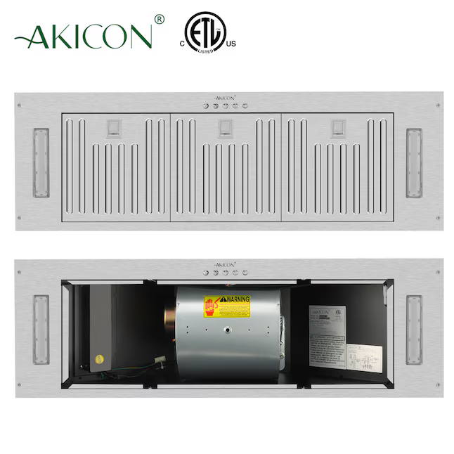 Akicon 36-in Ducted 600-CFM Stainless Steel Insert Under Cabinet Range Hood with Charcoal Filter, AK-HOOD36 *JR2509, Retail: $369.99, FINAL PRICE: $249.99 + TAX