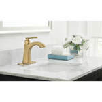 Alpine Reserve Chesler Brushed Gold Single Hole 1-handle WaterSense High-arc Residential Handle Bathroom Sink Faucet with Drain with Deck Plate, 67095W-624408 #3808602 *JR2511, Retail: $89.00, FINAL PRICE: $49.99 + TAX