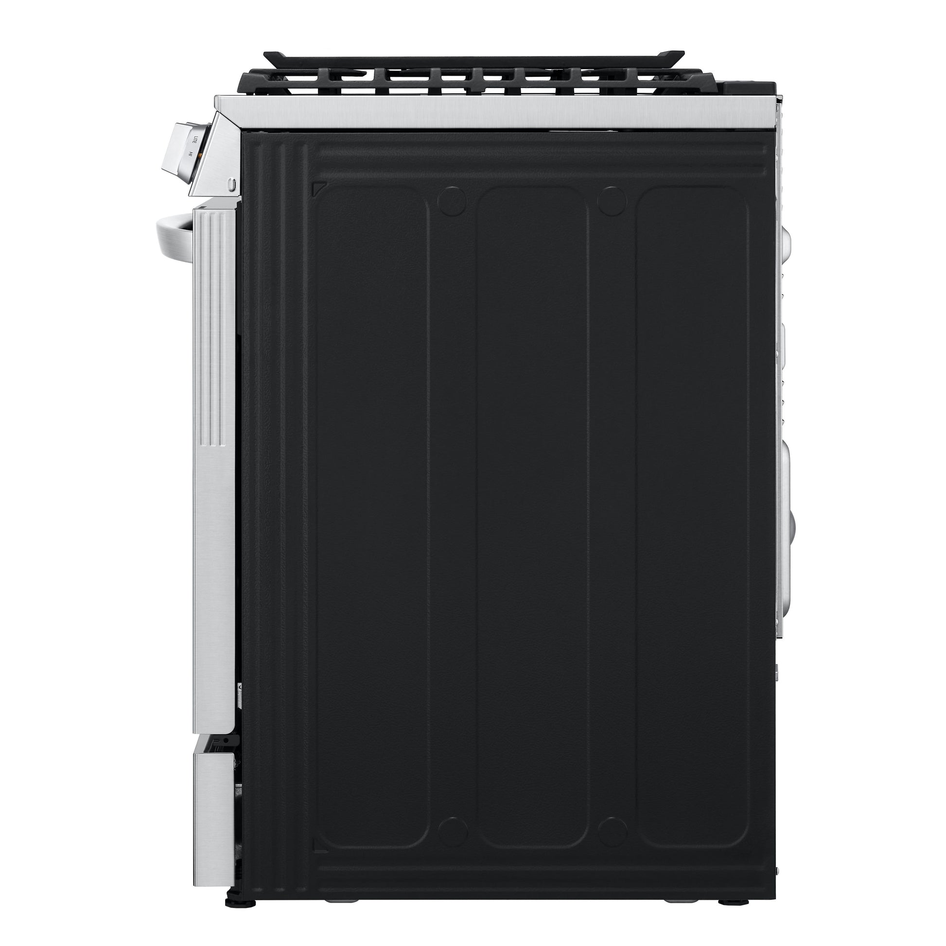 LG 30-in Standard 5 burners Air Fry Convection Oven Slide-In Dual Fuel Range ( PrintProof Stainless Steel )