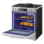 LG 30-in Standard 5 burners Air Fry Convection Oven Slide-In Dual Fuel Range ( PrintProof Stainless Steel )