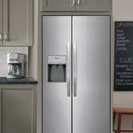 Frigidaire 25.6-cu ft Standard-Depth 36-in Wide Side-by-Side Refrigerator with Ice Maker ,Water and Ice Dispenser ( Fingerprint Resistant Stainless Steel ) ENERGY STAR Certified