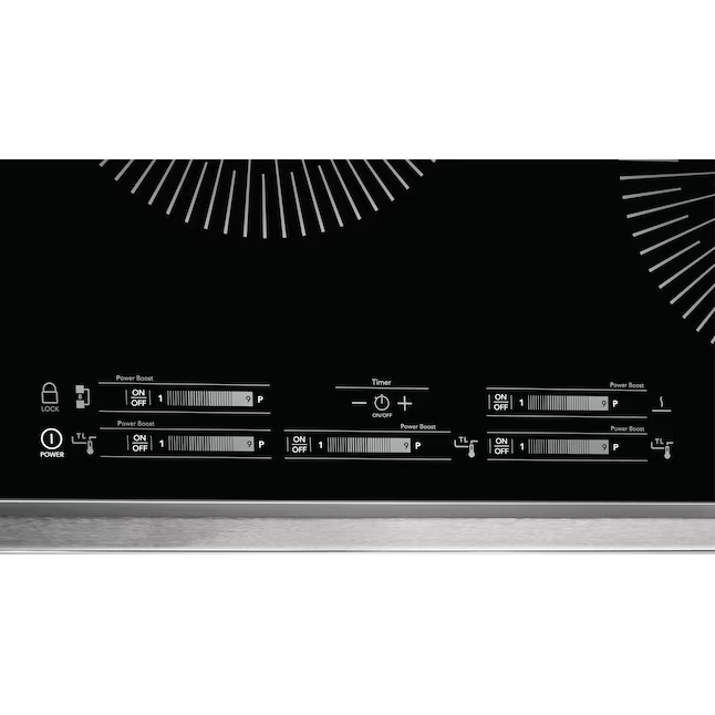 Frigidaire Gallery 36-in 5 Burners Black Induction Cooktop with Bridge Element