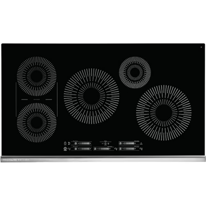 Frigidaire Gallery 36-in 5 Burners Black Induction Cooktop with Bridge Element