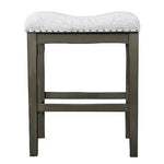 Alpine Reserve Gray 24-in H Counter height (24-in to 27-in) Saddle Seat Upholstered Wood Bar Stool, CS-1015-GR  #5744981 *HD2507, Retail: $, FINAL PRICE: $39.99 + TAX