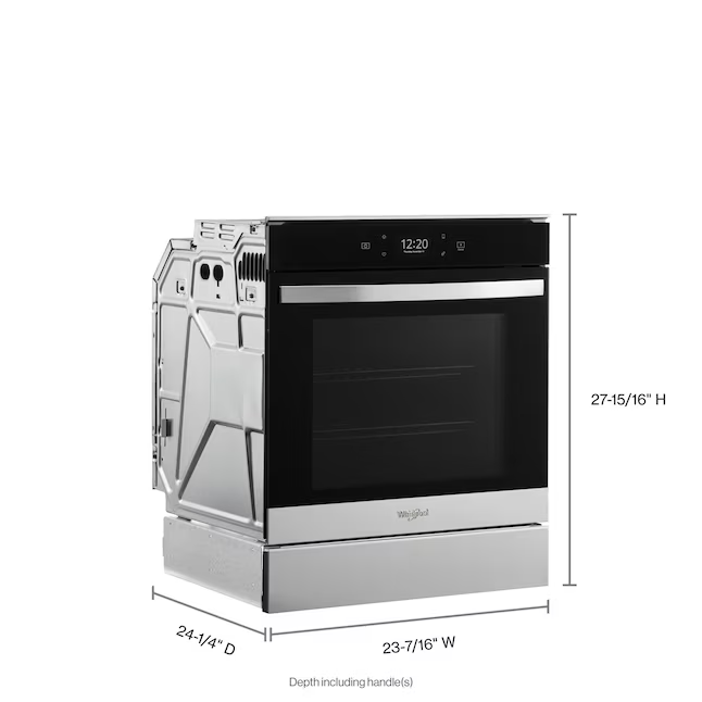 Whirlpool 24-in Smart Compatible Single Electric Wall Oven Single-fan and Self-cleaning (Fingerprint Resistant Stainless Steel), WOS52ES4MZ/03 *HD2509, Retail: $2,399.00, FINAL PRICE: $1,399.99 + TAX