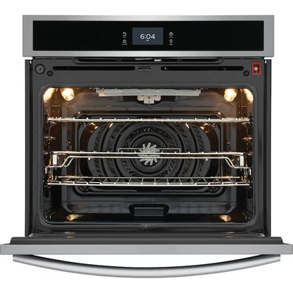 Frigidaire Gallery 30-in Single Electric Wall Oven with Air Fry True Convection and Self-cleaning (Fingerprint Resistant Stainless Steel)