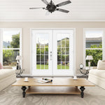 Steel Right-hand inswing French Patio Door with Low-E Glass with Grilles (Brickmould Included)