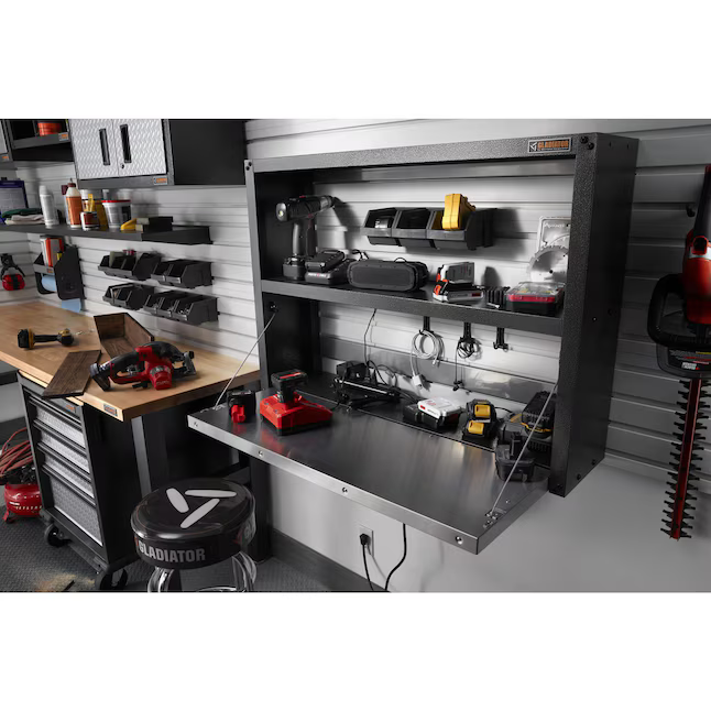 Gladiator 30.5-in L x 30.5-in H 1-Drawer Silver Tread Steel Work Bench, GAFS42KDJG   5205833 *HD2409, Retail: $229.99, FINAL PRICE: $139.99 + TAX
