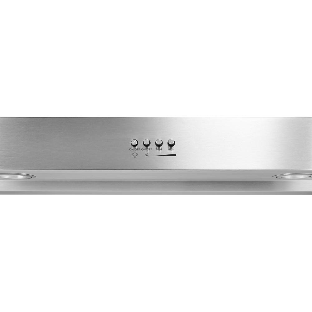 Whirlpool 30-inch Convertible 270-CFM Recirculating Stainless Steel Under Cabinet Range Hood