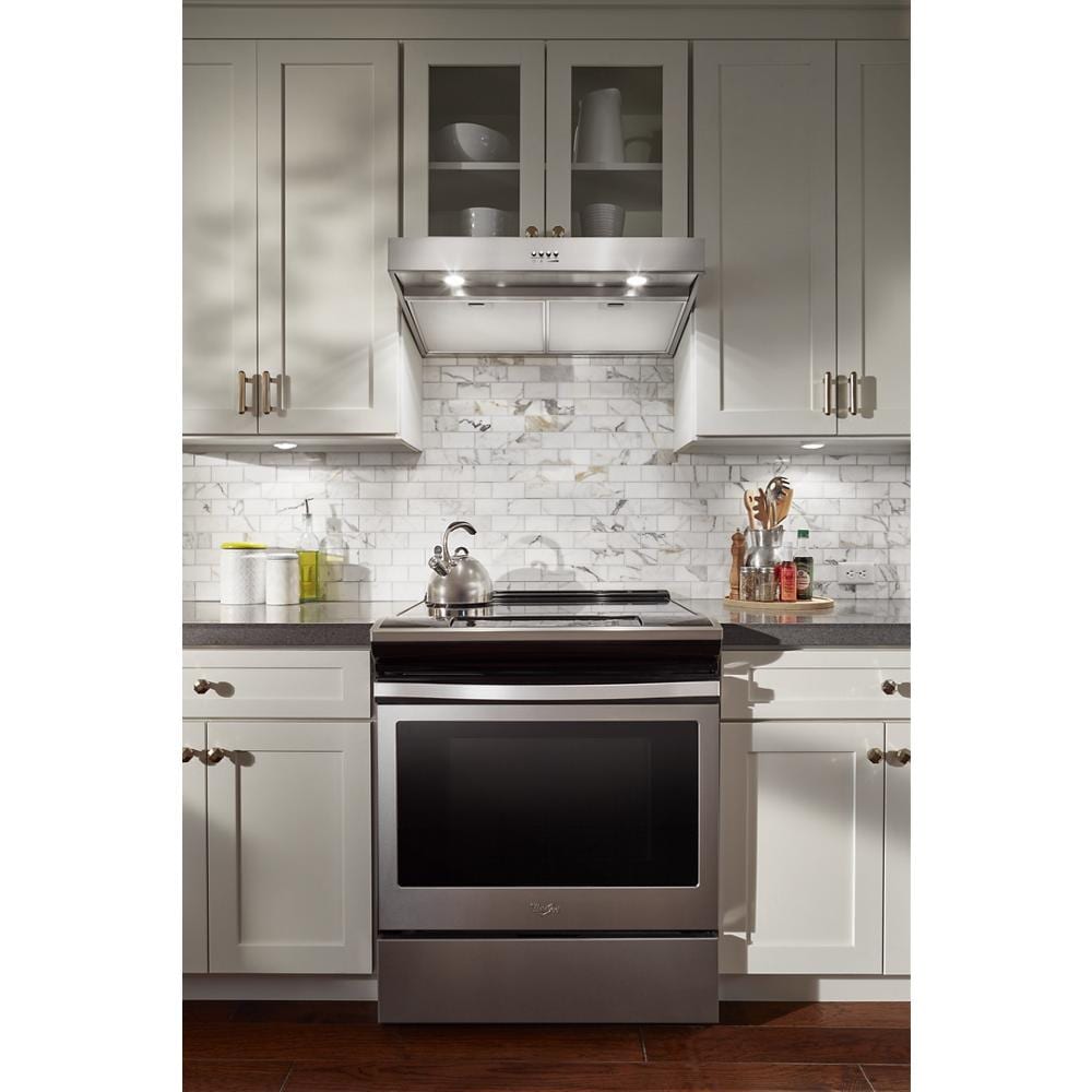 Whirlpool 30-inch Convertible 270-CFM Recirculating Stainless Steel Under Cabinet Range Hood