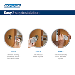 Schlage Accent Aged Bronze Interior Bed/Bath Privacy Door Handle, F40 V ACC 716 CAM, MSRP: $46.98 - FINAL: