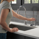 Delta Emmeline Single Handle Pull-Down Kitchen Faucet in Lumicoat Arctic Stainless, 9182-AR-PR-DST, MRSP: $842, FINAL PRICE: $ + TAX