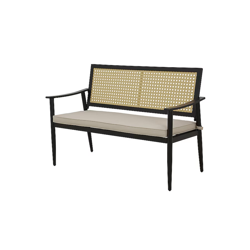 Summit Lane Charlee 50-in W x 33.86-in H Wicker Steel Love Seat Bench, 22044-R1   5106733  *HD2409, Retail: $224, FINAL PRICE: $139.99 + TAX