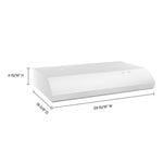 Whirlpool 30 inch Ducted 250-CFM White Under Cabinet Range Hood