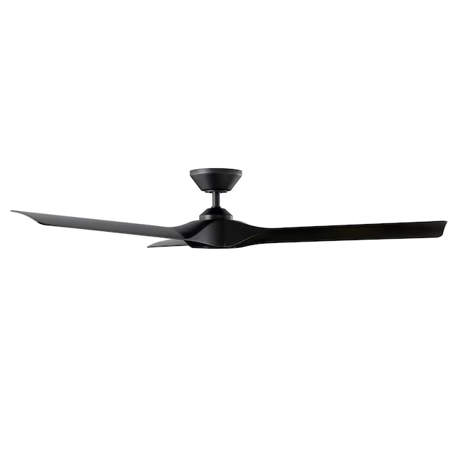 Modern Forms Torque 58-in Outdoor Smart Matte Black with Matte Black Blades Ceiling Fan Without Light - Remote Included (3-Blade), FR-W2204-58-MB  *HD2507, Retail: $599.95, FINAL PRICE: $379.99 + TAX