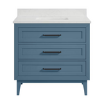 Origin 21 Edison 36-in Chambray Undermount Single Sink Bathroom Vanity with Engineered Carrara Top, 1690VA-36-318-925-UM, [FB256], FINAL PRICE: $499.99 + Tax