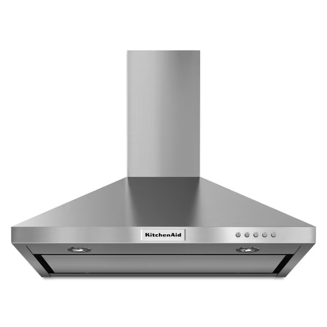 KitchenAid 30-in Convertible 400-CFM Recirculating Stainless Steel Wall Mounted Range Hood with Charcoal Filter, KVWB400DSS *JR2510, Retail: $1,519.00, FINAL PRICE: $839.99 + TAX