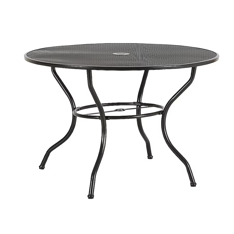 Style Selections Davenport Round Outdoor Dining Table 44.88-in W x 44.88-in L with Umbrella Hole, DDT003  5123543 *HD2409, Retail: $168, FINAL PRICE: $99.99 + TAX
