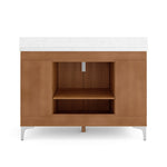 Summit Lane Bates 48-in Light Oak Single Sink Bathroom Vanity with White Lightly Veined Quartz Top, SL48BTV, [FB228], MSRP: $2,109.00, Final Price: $749.99 + Tax ** ASSEMBLY REQUIRED **