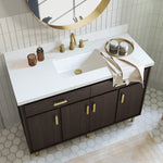 Summit Lane Fletcher 48-in Charcoal Undermount Single Sink Bathroom Vanity with White Lightly Veined Quartz Top, SL48FCV, [FB243], MSRP: $2,409.00, Final Price: $749.99 + Tax