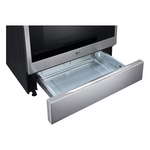 LG STUDIO InstaView 30-in Standard 5 Burners Self-cleaning Air Fry Convection Oven Freestanding Smart Dual Fuel Range (Stainless Steel)