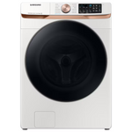 Samsung - 5.0 cu. ft. Extra Large Capacity Smart Front Load Washer with Super Speed Wash and Steam in Ivory, WF50BG8300AE