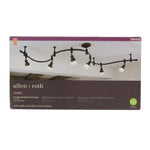 allen + roth Sloan 99.48-in 6 -Light Bronze dimmable Integrated Traditional Flexible Track Lighting Kit with Round Frosted Pivoting Heads