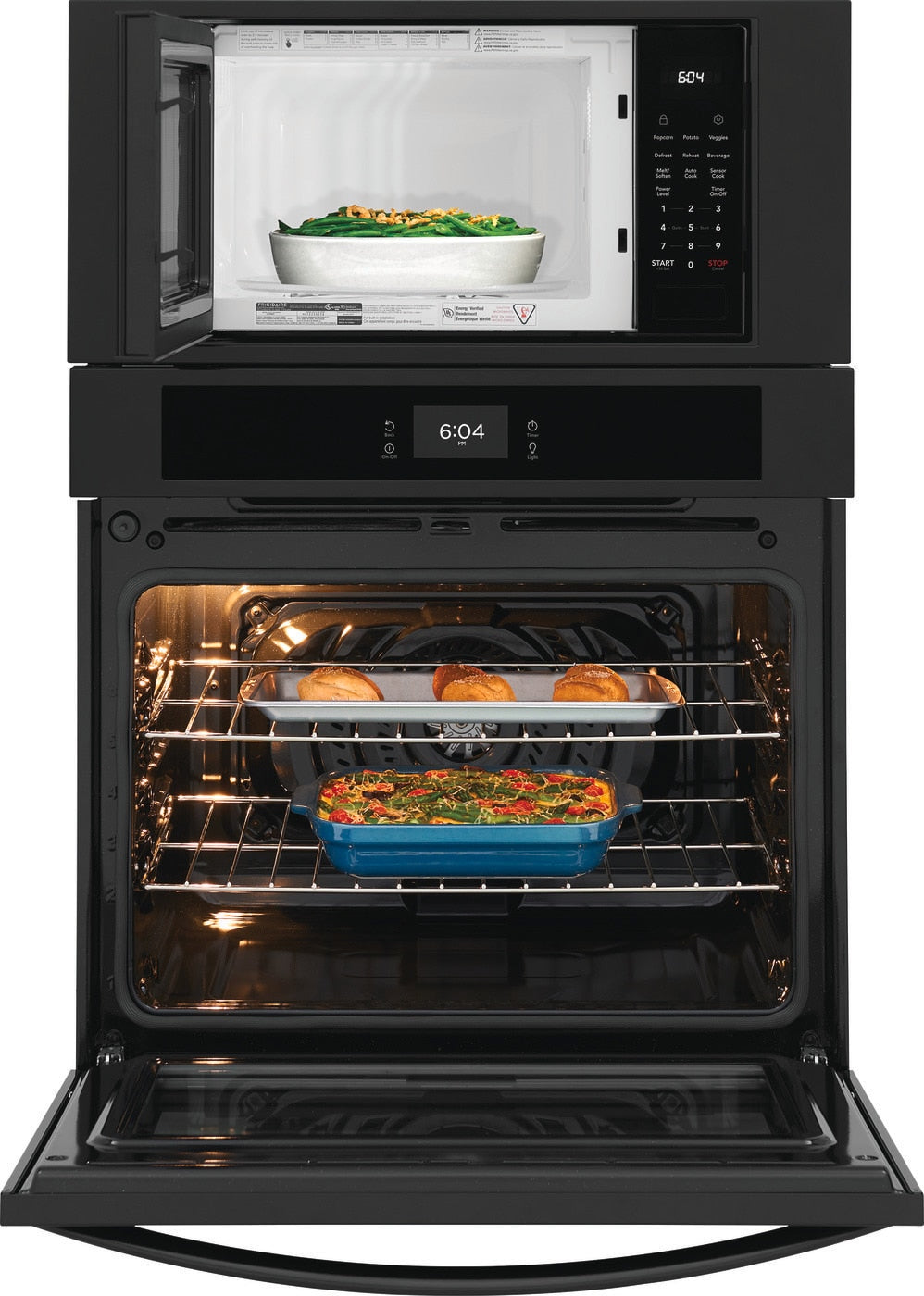 Frigidaire 30 inch Self-cleaning Microwave Wall Oven Combo ( Black )