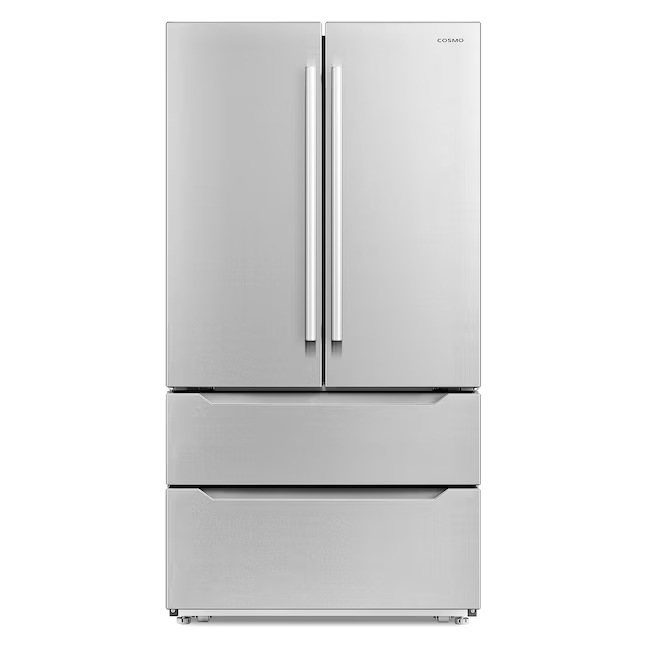 Cosmo Counter-Depth 22.5-cu ft 4-Door 36-in French Door Refrigerator with Ice Maker (Stainless Steel), COS-FDR225RHSS-G *JR2512, Retail: $3,399.99, FINAL PRICE: $1,599.99 + TAX