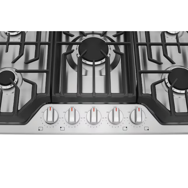 Frigidaire 36-in 5 burners Stainless Steel Gas Cooktop, FCCG3627AS *JR2508, Retail: $1,099.00, FINAL PRICE: $579.99 + TAX