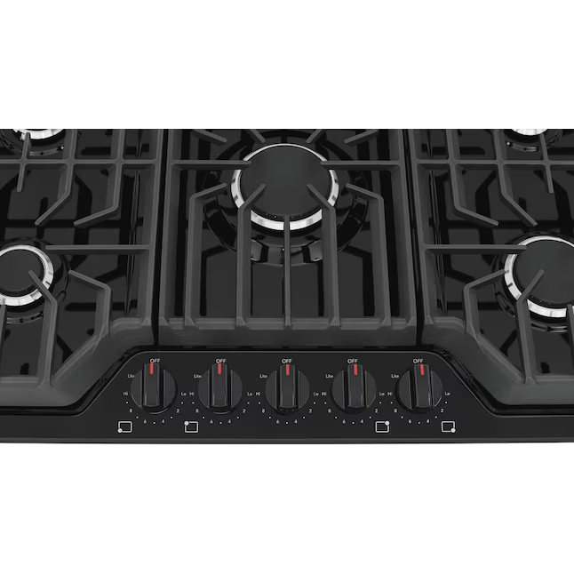 Frigidaire 36-in 5 burners Black Gas Cooktop, FCCG3627AB *JR2510, Retail: $1,049.00, FINAL PRICE: $599.99 + TAX