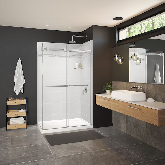 MAAX Utile 48-in W x 1.12-in D x 80.88 H Origin Arctik 1-Piece Direct to Stud Alcove Shower Back Wall Panel, 103411-300-524-800  #805758 *JR2509, Retail: $1,076.00, FINAL PRICE: $ + TAX